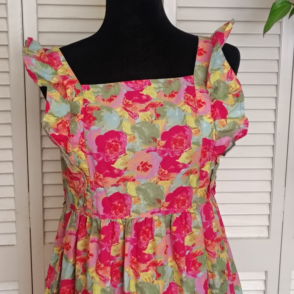 Peyton & Parker Floral Girls Dress – Pink & Green Size XL (18/18.5P) – Like New - Picture 5 of 10